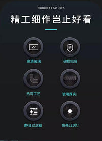 鱼缸客厅2025新款长方形玻璃客厅生态小型制氧过滤一体机懒人造景 【长50*宽26*高30】送过滤器+灯+气泵++水草+贝壳+海螺+粮+鱼捞+彩石
