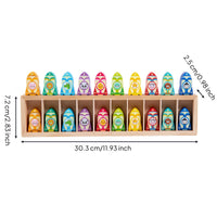 Memory Matching Board Game Cognitive Training Wooden Color Sorting Game Reasoning Growing Intellects Color Matching Puzzle for Preschoolers, Home