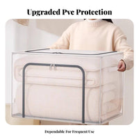 Foldable Frame Storage Box Stackable Framed Storage container dirtresistant for Dorm Room