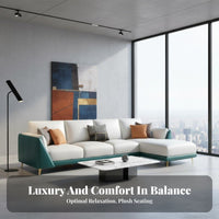 Corner Couch with Chaise Light Luxury Design Corner Configurationd configurable Lounger Modern design Sectional Sofa for Homeowners, duos, Living Room, Home, Lounging