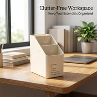 Pen Organiser for Office Desk Organizers and Accessories, Square Pencil Holder for Large Capacity Cup