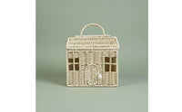 Woven Storage Basket Gift Box Portable Handmade Gift Hamper Versatile House Shaped Basket for Kids, Home Decor