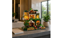 Wooden Treehouse Model Woodland Theme Treehouse Model Presentable Craft Kit for Office