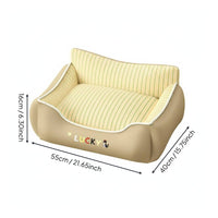 Pet Sofa High-Spring-Back Filling Cat Couch Deep rest Bolster Pet Bed for Small Dogs, Kittens