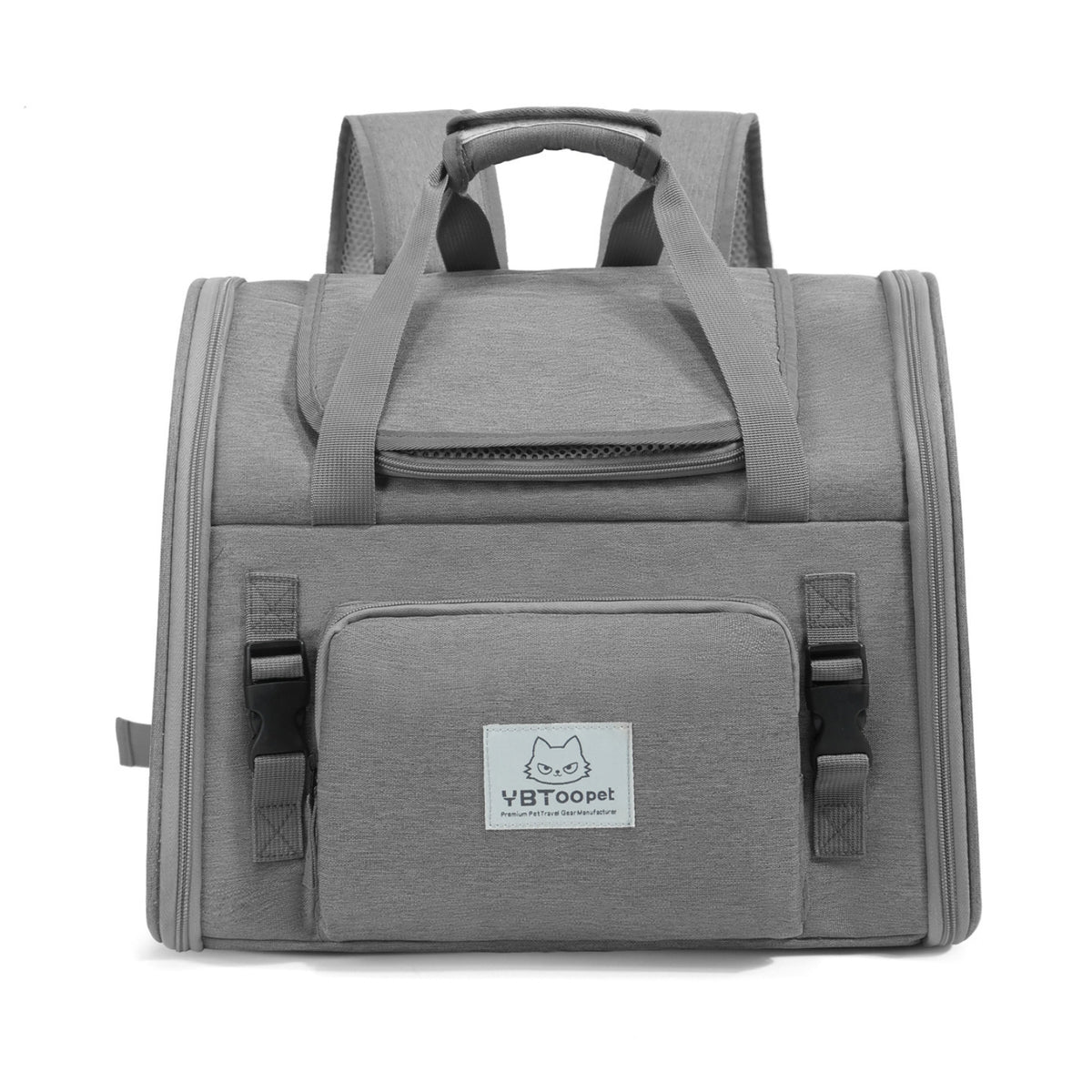 Expandable Pet Carrier Backpack Breathable Expandable Pet Backpack Bag Padded Handsunrestricted for Vet Visits, Outdoor Walks