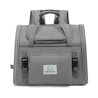 Expandable Pet Carrier Backpack Breathable Expandable Pet Backpack Bag Padded Handsunrestricted for Vet Visits, Outdoor Walks
