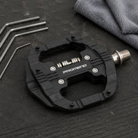 Bearing Fluid Self-Locking Bike Pedal Adjustable Tension Clipless Pedal Long-Lasting Wide Platform for Cyclists, Road Cycling