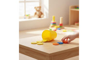 Concentration Training Stacking Cups and Discs Game Early Education Color Sorting Cup Set Hand-Eye Coordination Child-Centered Color Matching Toy Logical Thinking for Preschoolers, Toddlers, Kids, Kindergarten, Classroom