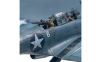 1/72 Scale SBD Dauntless with Display Stand Diecast Douglas SBD Dauntless Collectible Dive Attack Aircraft Model with Display Stand Detailed for Collectors