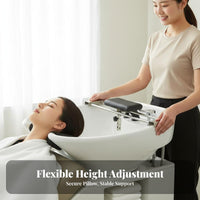 Thai Design Shampoo Headrest Non-Slip Design Stainless Steel Shampoo Bed Pillow Rack Stable and Secure Salon Sink Neck Support Pillow for Barbers, Spa