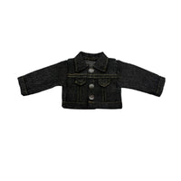Miniature Doll Denim Jacket Long-Sleeve Doll Jacket Casual Clothing Stylish for Dollhouse Display