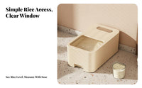 Moisture-Proof Rice Storage Container Transparent Lid Rice Storage Bin Safe