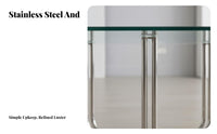 Modernist Design Low Table Construction Glass Surface Table Polished Finish for Reception Area