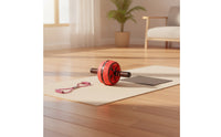 Non-Slip Abdominal Roller with Assistance Rope Stable Ab Wheel with Knee Pad Sturdy Ab Roller Wheel Smooth for Beginners, Home Workouts