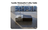 2 Pieces Minimalist design Nesting Coffee Table Set with Storage Drawer Home Furnishing Space-Saving Indoor Furniture long-lasting Construction for Apartment Dwellers, Homeowners, Newlyweds, Living Room, Small Spaces, Lounge Area, Office