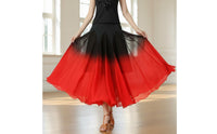 Gradient Color Swing Skirt Lightweight Long Modern Dance Skirt Breathable for Competitions