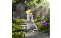 Rabbit Solar Garden Statue No Wiring Required Solar Powered Rabbit Light