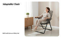 Folding Recliner Chair Foldable Design Adjustable Rest Chair Ergonomic Support for Office Workers, Students, Bedroom, Living Room, Balcony