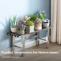 Rust-Proof Multi-Tier Display Shelf Space Saving Plant Stand Easy to Assemble Flower Rack Sturdy Construction for Gardeners, Homeowners, Decorators, Balcony, Outdoor, Living Room, Garden