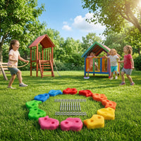 10 Pieces Climbing Holds with Mounting Hardware Colorful Rock Climbing Holds with Hardware Varied Color Wall Grips Wall Grips for Young Children