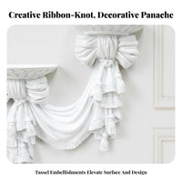 Bowknot Wall Shelf Lightweight Ornate Floating Shelf Handmade Craft for Entryway