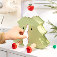 Decorative Tissue Box with Legs Multifunctional Design Cartoon Tissue Holder Phone Stand Tree Shaped Napkin Container for Kids, Bedside Table, Desktop