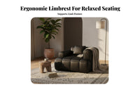Minimalist design plush sectional Sofa Italian Inspired Living Room Seating Wabi-Sabi Aesthetic Multi-Person Couch Lowsilhouette for Apartment Dwellers, Interior Design aficionados, Young Adults, Modern Home, Small Spaces, Bedroom