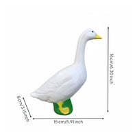 Realistic Design White Goose Statue Weather Resistant House Decoration for Pond, Patio