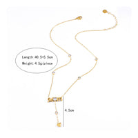 Mom Letter Necklace Sentimental Gift Fashional Necklace Elegant Design Women's Jewelry for Parents