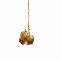 Resin Animal Hanging Ornament Vine Leaf Rope Lighted Hanging Ornament S Hook Garden Decor LED Light for Yard, Patio, Courtyard