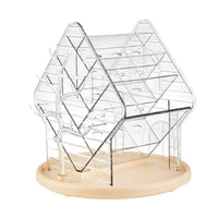 Rotating Cosmetic Organizer Clear Makeup Organizer with Rotating Base Compact Storage Shelf for Dressing Table