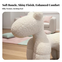 equineShaped Armchair creature Shape Upholstered perusing Chair Cartoon design Living Room Seating for Children, Students, Playroom, Bedroom, Small areas