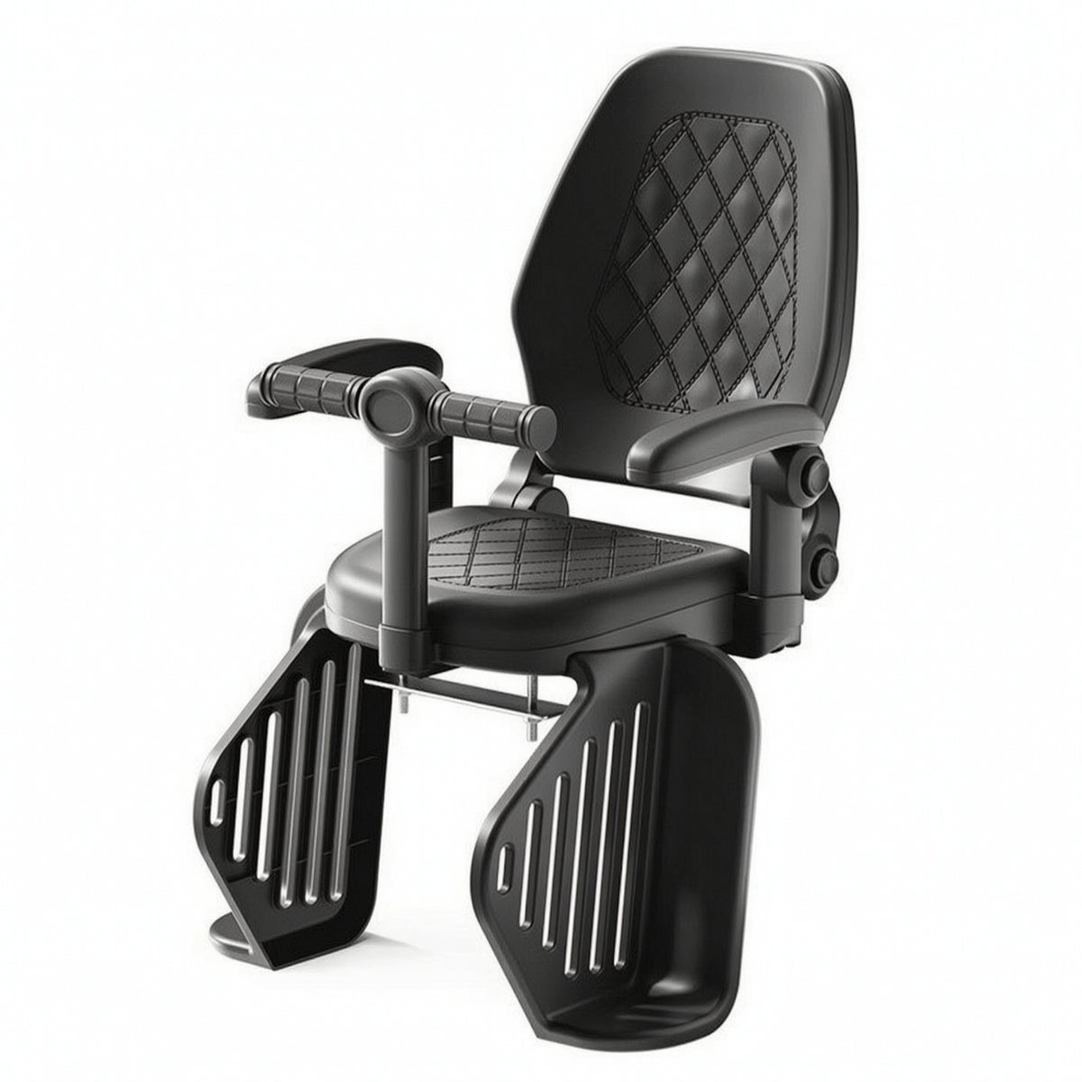 Cycle Child Seat with Reclining Backrest High-Back Rear Child Bike Seat Padded Adjustable for Toddlers, Family Rides