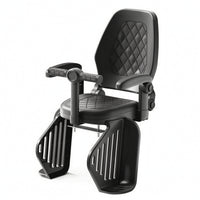 Cycle Child Seat with Reclining Backrest High-Back Rear Child Bike Seat Padded Adjustable for Toddlers, Family Rides