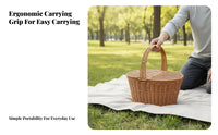 Imitation Rattan Handbasket Woven and design Shopping Basket With Carrying Handles