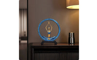 Female Figurine with Circle Stylized Woman Sculpture Sculptural Female Sculpture for Bookshelf