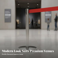 Retractable Belt Stanchion Sturdy Steel Construction Retractable Belt Barrier Stable Base Gallery Barrier Post for Cultural Institutions