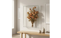 Acrylic Shadow Box Easy to Assemble Acrylic Display Box Decorative Wall Mount Display Case for Dried Flowers, Memorial Arrangements