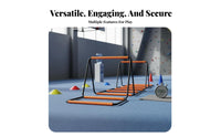 Foldable Multifunctional Agility Ladder Multi-Functional Folding Speed Ladder Portable Kids Hopscotch Training Grid Indoor & Outdoor Use for Physical Education, Home Gym, Backyard