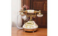 Antique Ceramic Telephone Collectible Retro Telephone High-Quality Vintage Phone Glossy for Home Office