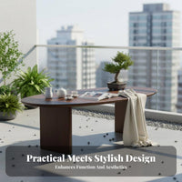 Long-Lasting Low-Profile Coffee Table Stable Structure Bean-Shaped Table Sturdy Construction Living Room Furniture Easy to Clean for Apartment Dwellers, Homeowners, Interior Designers, Balcony, Lounge, Office, Reception Area