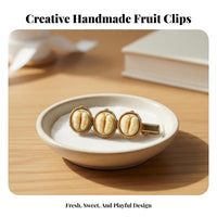 Fruit Hair Clip Japanese and Korean Design Cartoon Fruit Barrette Handmade Cute Side Hair Clip for Girls, Teenagers, Daily Wear, Casual Outings