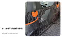 Detachable Design Dog Car Seat Cover Visible Mesh Window Waterproof Back Seat Cover Multifunctional