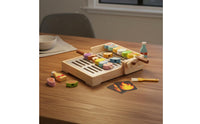 Wooden Barbecue Cooker Toy Educational Toy Barbecue Grill Interactive for Young Children