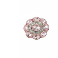 Metal Base Rhinestone Flower Buttons Elegant Design Rhinestone Flower Button Sparkling Crystal Coat Button Sturdy and Long-Lasting for Seamstresses