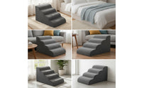 Foam Pet Stairs Stable Pet Stairs with Removable Cover Lightweight Steps for Cats