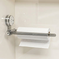 Paper Dispenser Wall Mounted Holder with Strong Suction Cup, Rotatable Under Cabinet Towel for Kitchen, optimal for Home Cooks, Countertop Roll