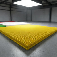 Rectangular Plastic Bristle Ski Mat Yellow Ski Practice Mat