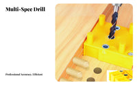 High Hardness ABS Plastic Straight Hole Drill Guide Precise Positioning Woodworking Hole Multifunctional for Woodworkers, Carpenters