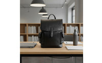 Large Capacity Leather Backpack Long-Lasting Mens Business Backpack Wear-Resistant Bag Computer Compartment for Men, College Students, Office, Commuting, Travel, School